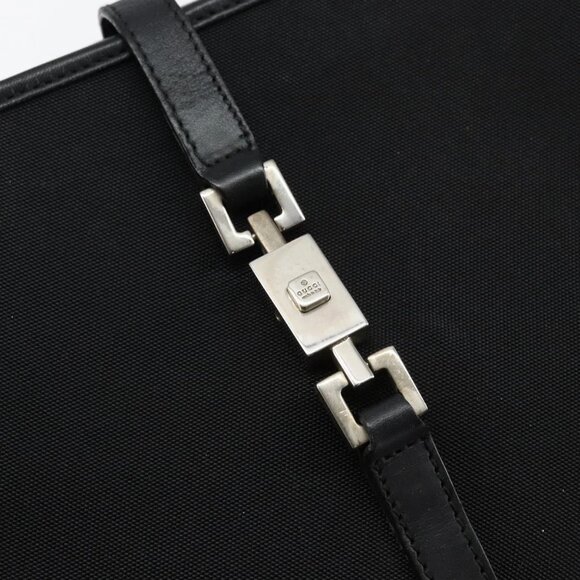 GUCCI Jackie Shoulder Bag Nylon Black Silver - Picture 9 of 16